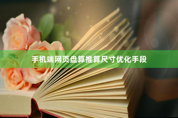 手机端网页盘算推算尺寸优化手段